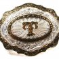 Western Silver Tone Gold Tone Initial T Buckle by CRUMRINE 121415