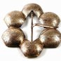 Large Vintage Ladies Coin Silver Quatrefoil Flower Belt Buckle 101316