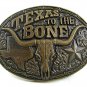 Vintage TEXAS To The Bone Belt Buckle By MONTANA SILVERSMITHS 112717
