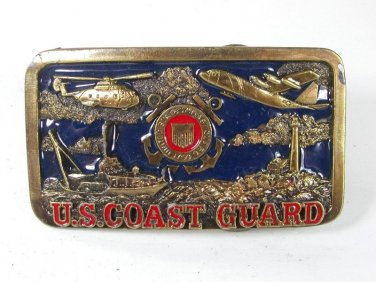 1991 U.S.Coast Guard Enameled Belt Buckle By A. C. Made In USA 8116