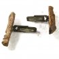 Vintage Sterling Silver Miniature Wooden Tribal Head Cufflinks Hand Carved D8316