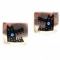 Vintage Sterling Silver & Aztec Dog ? English Hallmarks Cufflinks by JLM 101215