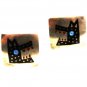 Vintage Sterling Silver & Aztec Dog ? English Hallmarks Cufflinks by JLM 101215