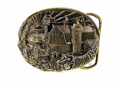 1982 Farm Barn Sun Windmill Belt Buckle By GABC 81716
