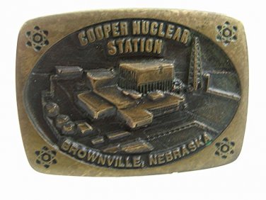 1988 COOPER Nuclear Station Brownville, NE Belt Buckle By ANACORTES 12617