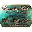Vintage Canadian Club Whiskey Enameled Belt Buckle 72716