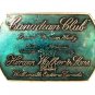 Vintage Canadian Club Whiskey Enameled Belt Buckle 72716