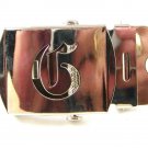 Military / Army Clamp Style Initial / Letter G Belt Buckle 9616b