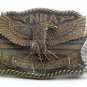Vintage NRA Golden Eagle Belt Buckle Made In USA Mint In Plastic 103117