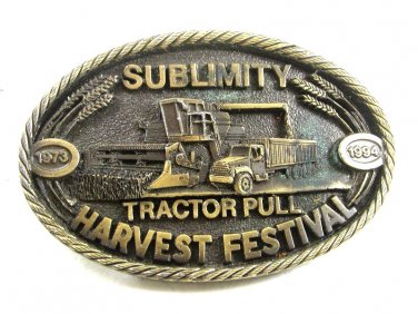 Sublimity Tractor Pull Harvest Festival Belt Buckle No. 20 of 500 22417