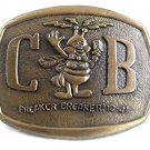 Vintage 1970's BEE C B Breaker Breaker 10 - 4 Belt Buckle 8317
