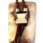 Huge Vintage Signed L7 Native American Sterling Silver Turquoise Bolo 008617