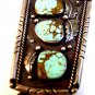 Huge Vintage Signed L7 Native American Sterling Silver Turquoise Bolo 008617