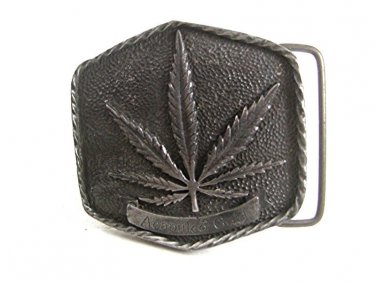 1970's Hippies Acapulco Gold Marijuana Belt Buckle By LaVENTA 9617