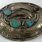 Southwest Style Native American Turquoise Tiger Eye Feathers Buckle 52517