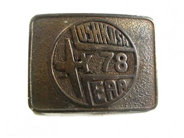 1978 OSHKOSH EAA Airplane Belt Buckle By B & H BUCKLES 1 2417