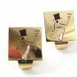 1950's Top Hat Monocle Red Bowtie White Scarf Cufflinks By STAVIS 61517