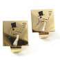 1950's Top Hat Monocle Red Bowtie White Scarf Cufflinks By STAVIS 61517