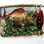 1988 Rhino Belt Buckle By Great American Buckle Co Made In USA 102615