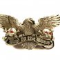 1991 American Eagle "Bad To The Bone" Belt Buckle by Great American Buckle Co