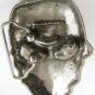Vintage Silvertone Unusual Odd What is It? Skull Belt Buckle 103117