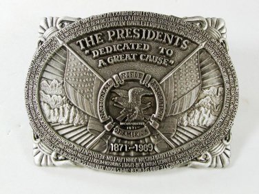 The Presidents Dedicated To A Great Cause NRA Belt Buckle Norman Arts 5916