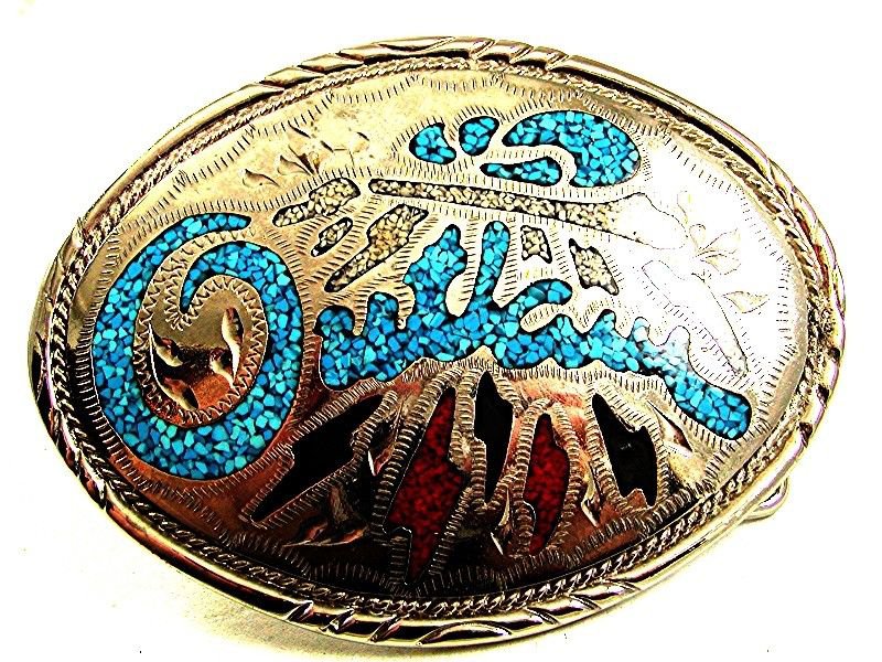 Vintage Western Cowboy Biker OUTLAW Belt Buckle 121417