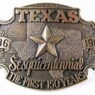 Texas Sesquicentennial First 150 Years Brass Belt Buckle By ADM 32416