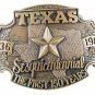 Texas Sesquicentennial First 150 Years Brass Belt Buckle By ADM 32416