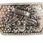 Love Kills Slower Silvertone Rhinestones Belt Buckle By ED HARDY 33116