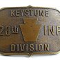 Vintage KEYSTONE 28th Infantry Division Brass Belt Buckle 103117