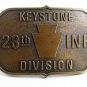 Vintage KEYSTONE 28th Infantry Division Brass Belt Buckle 103117