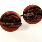 1950 - 70's Copper Artist Palette Cufflinks 8916