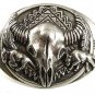 Native Amerian / Southwest Style Silvertone Cow Skull Belt Buckle 91517