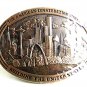 American Construction Worker God Bless America Belt Buckle By ADM USA 9317