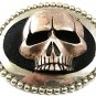 Vintage Huge Silvertone Skull Belt Buckle 12317