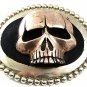 Vintage Huge Silvertone Skull Belt Buckle 12317