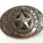 Vintage Silver Tone State of Texas Star Belt Buckle 11916