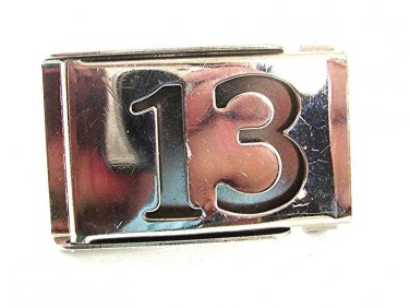 Silvertone Lucky Big Number 13 Halloween Web Style Belt Buckle 82217