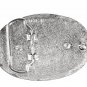 Western Silvertone Stone Black Belt Buckle Unbranded Made USA 42216
