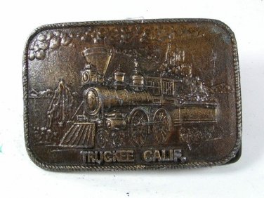 Vintage Truckee California Train Steam Engine Belt Buckle 8816