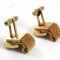 Vintage 1970's Goldtone & Blue Wrap Around Cufflinks 81517
