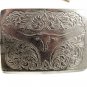 Vintage Western Cowboy Rodeo Long Horn Belt Buckle 12017
