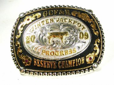 2009 GCF&R  Reserve Champion Pig Belt Buckle by Lone Star Silversmiths 81115