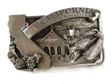 1984 California Commemorative Belt Buckle By ARROYO GRANDE 11916