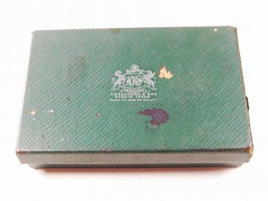 1920's - 30's Sterling Silver Cat Bib Holder In Box From Seguin Texas 62916