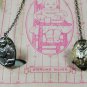 1920's - 30's Sterling Silver Cat Bib Holder In Box From Seguin Texas 62916