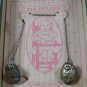 1920's - 30's Sterling Silver Cat Bib Holder In Box From Seguin Texas 62916