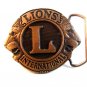 Vintage Lions International Belt Buckle bbb