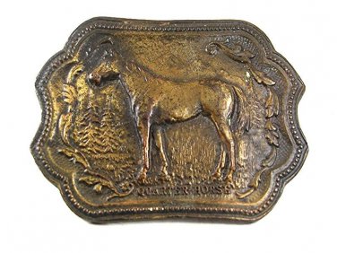 Vintage Standing Quarter Horse Belt Buckle 112217